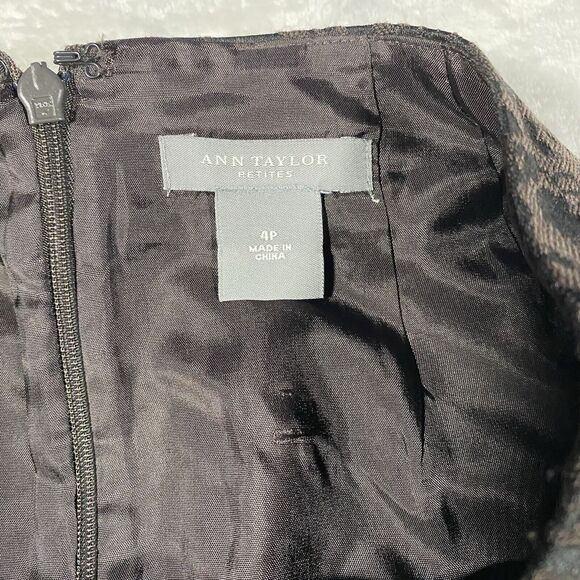 Ann Taylor Leopard Print Pencil Skirt Wool Blend Brown Women's Petites Sz 4P - Picture 4 of 8